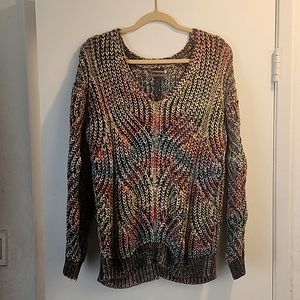 Anthropologie Rainbow Knit Sweater